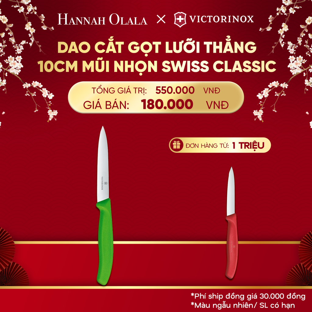  DEAL27: DAO CẮT GỌT LƯỠI THẲNG 10CM MŨI NHỌN SWISS CLASSIC 