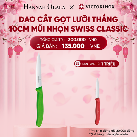  DEAL35: DAO CẮT GỌT LƯỠI THẲNG 10CM MŨI NHỌN SWISS CLASSIC 
