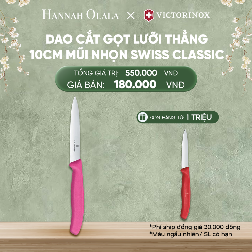  DEAL27: DAO CẮT GỌT LƯỠI THẲNG 10CM MŨI NHỌN SWISS CLASSIC 