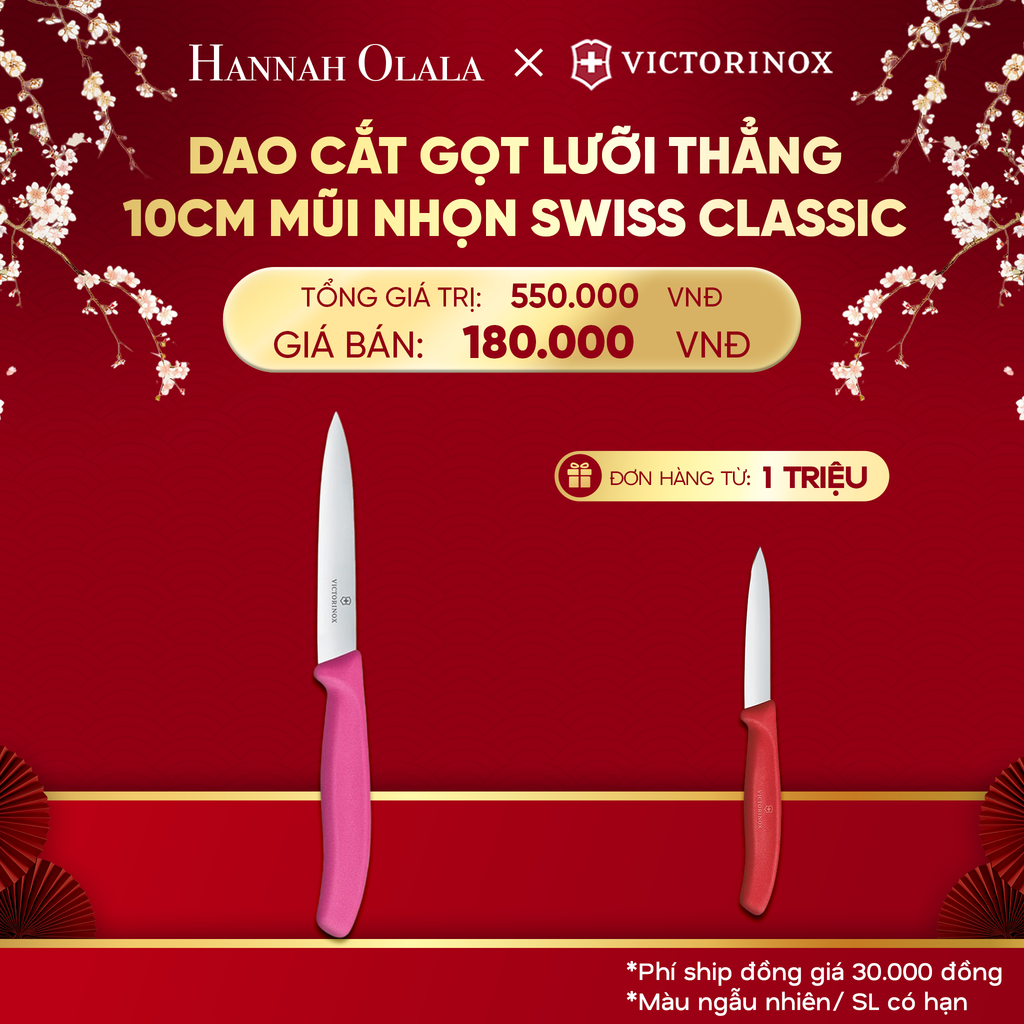  DEAL27: DAO CẮT GỌT LƯỠI THẲNG 10CM MŨI NHỌN SWISS CLASSIC 
