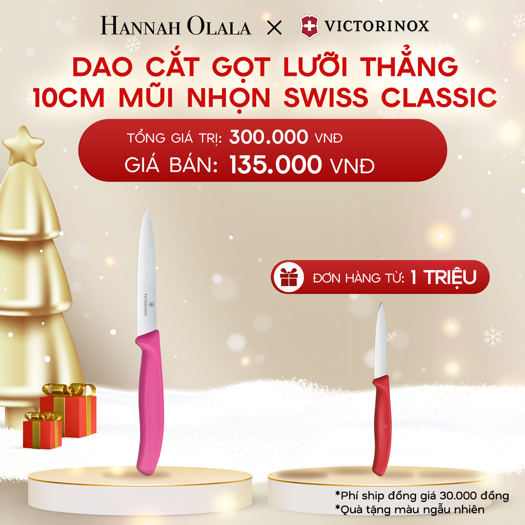  DEAL35: DAO CẮT GỌT LƯỠI THẲNG 10CM MŨI NHỌN SWISS CLASSIC 