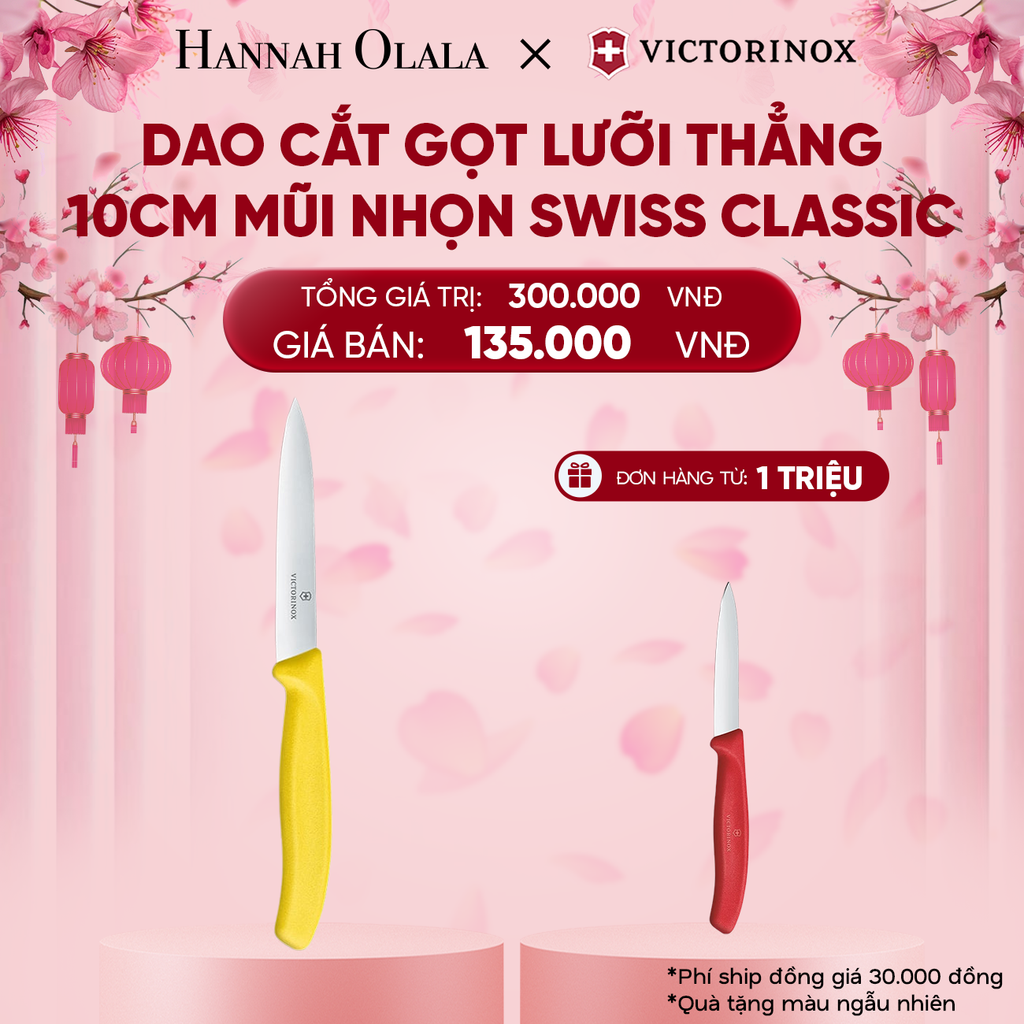  DEAL35: DAO CẮT GỌT LƯỠI THẲNG 10CM MŨI NHỌN SWISS CLASSIC 
