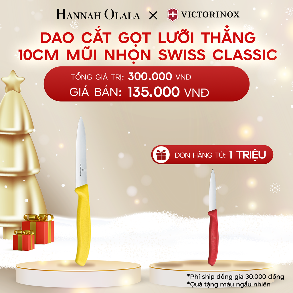  DEAL35: DAO CẮT GỌT LƯỠI THẲNG 10CM MŨI NHỌN SWISS CLASSIC 