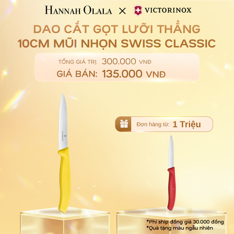  DEAL35: DAO CẮT GỌT LƯỠI THẲNG 10CM MŨI NHỌN SWISS CLASSIC 