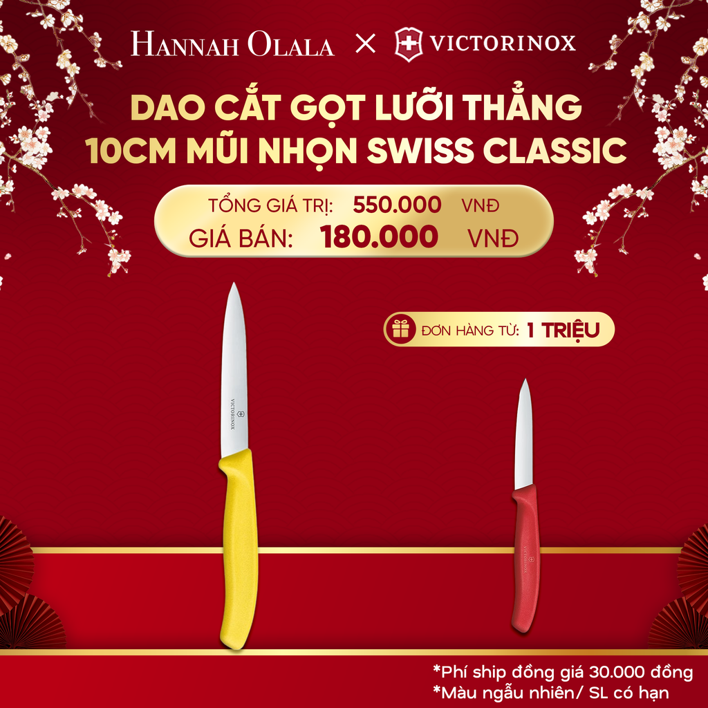  DEAL27: DAO CẮT GỌT LƯỠI THẲNG 10CM MŨI NHỌN SWISS CLASSIC 