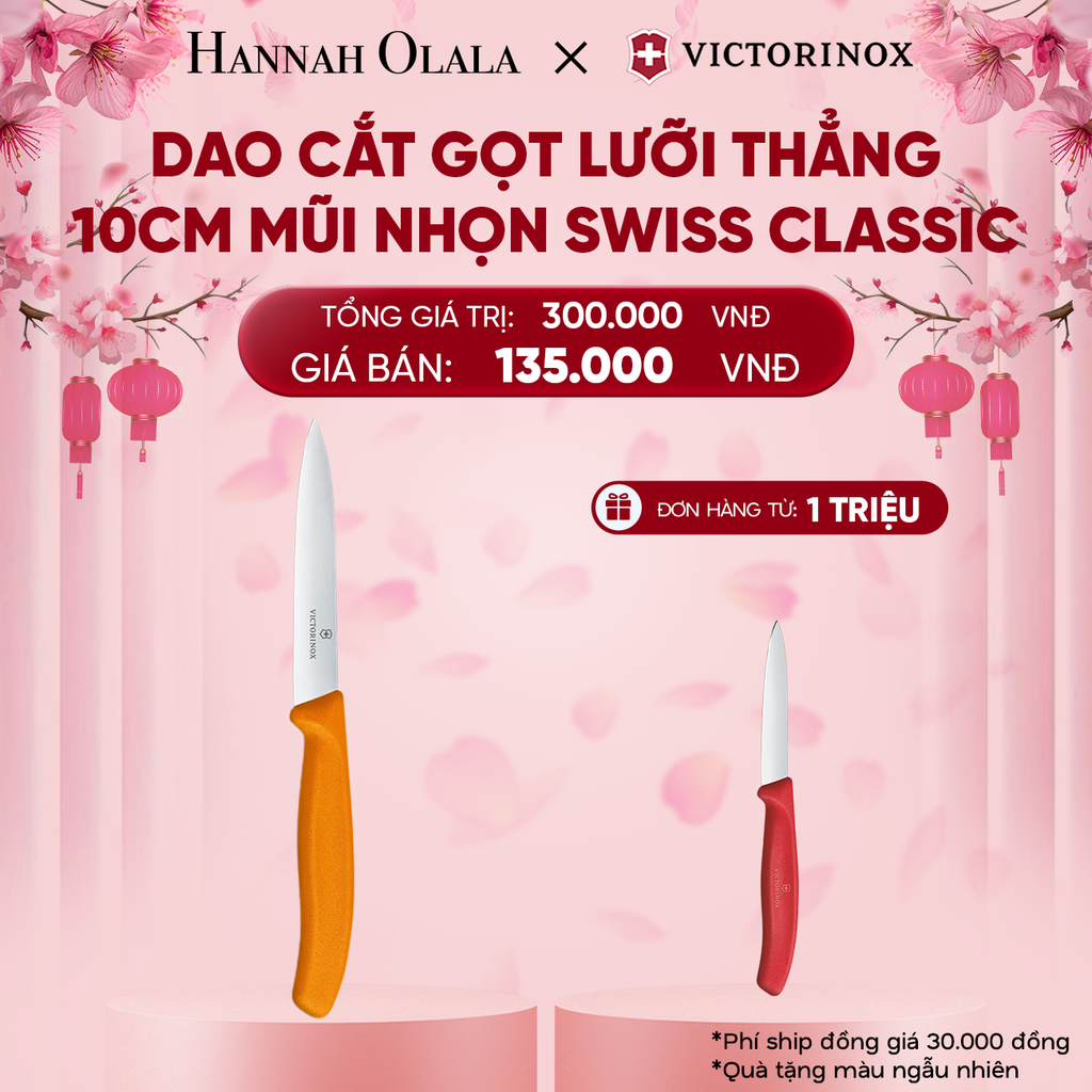  DEAL35: DAO CẮT GỌT LƯỠI THẲNG 10CM MŨI NHỌN SWISS CLASSIC 