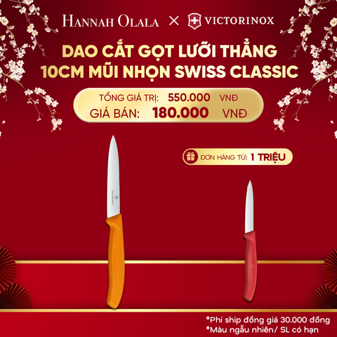  DEAL27: DAO CẮT GỌT LƯỠI THẲNG 10CM MŨI NHỌN SWISS CLASSIC 