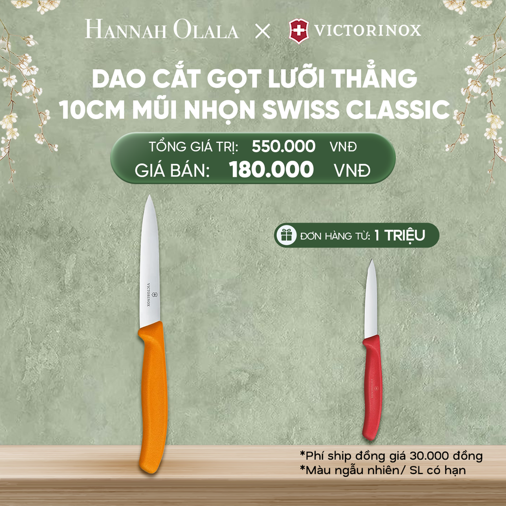  DEAL27: DAO CẮT GỌT LƯỠI THẲNG 10CM MŨI NHỌN SWISS CLASSIC 