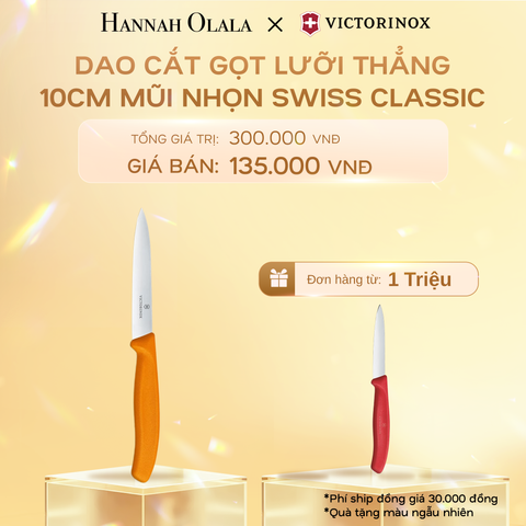  DEAL35: DAO CẮT GỌT LƯỠI THẲNG 10CM MŨI NHỌN SWISS CLASSIC 