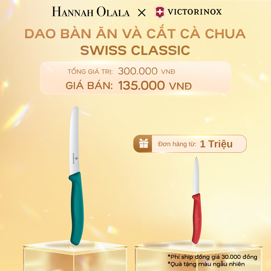  C534_DEAL 37: DAO BÀN ĂN VÀ CẮT CÀ CHUA SWISS CLASSIC 