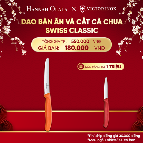  DEAL29: DAO BÀN ĂN VÀ CẮT CÀ CHUA SWISS CLASSIC 
