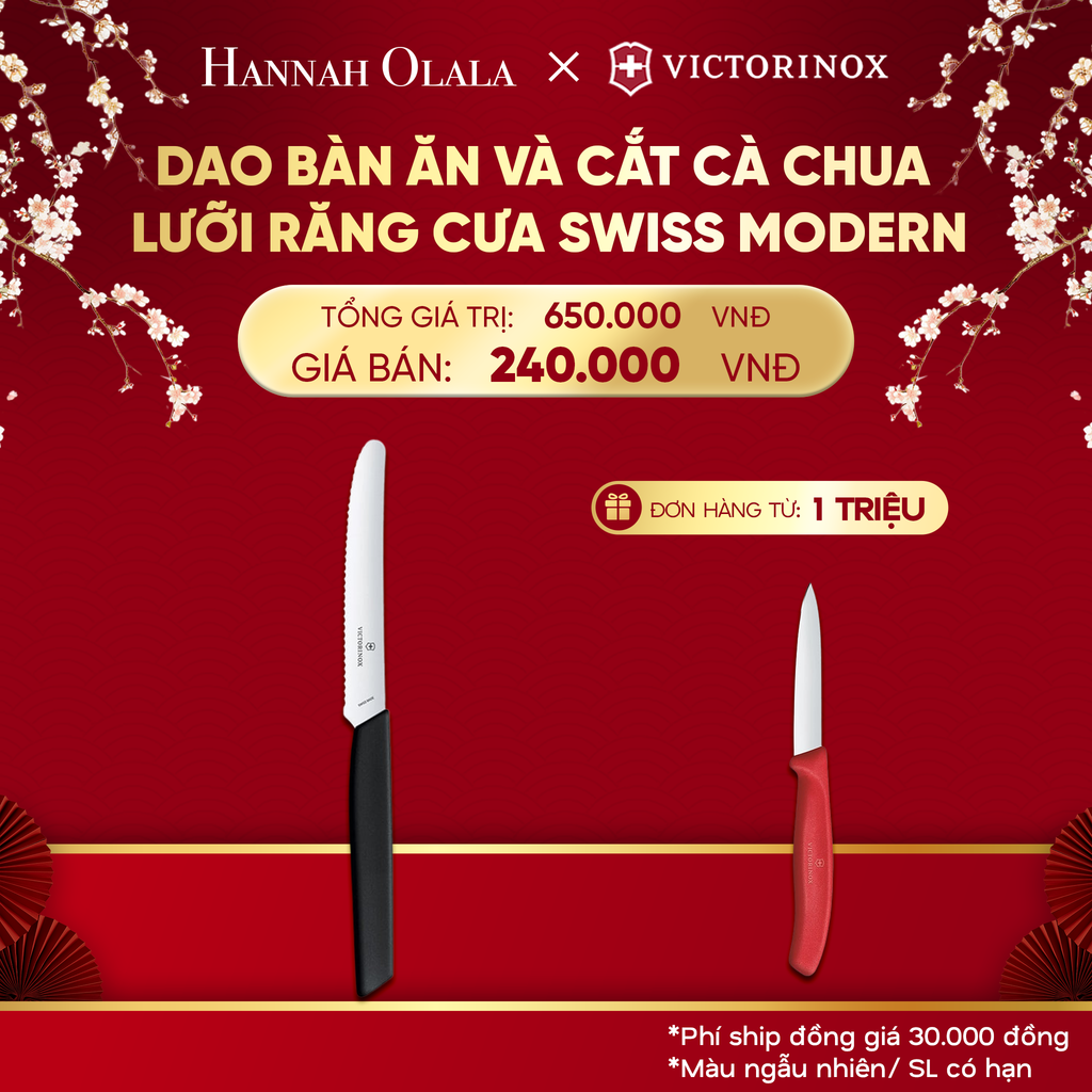  DEAL30: DAO BÀN ĂN VÀ CẮT CÀ CHUA LƯỠI RĂNG CƯA SWISS MODERN 
