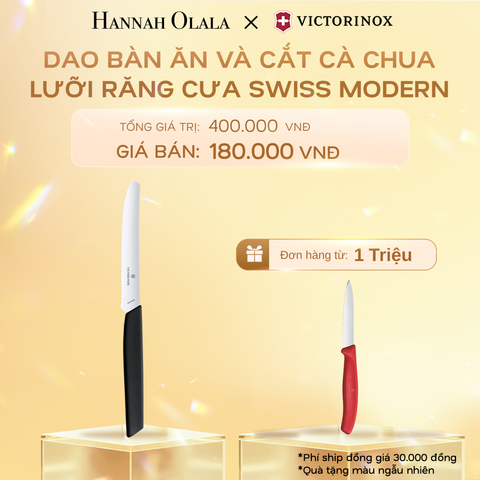  DEAL 38: DAO BÀN ĂN VÀ CẮT CÀ CHUA LƯỠI RĂNG CƯA SWISS MODERN 