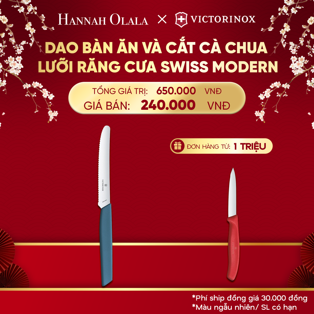  DEAL30: DAO BÀN ĂN VÀ CẮT CÀ CHUA LƯỠI RĂNG CƯA SWISS MODERN 