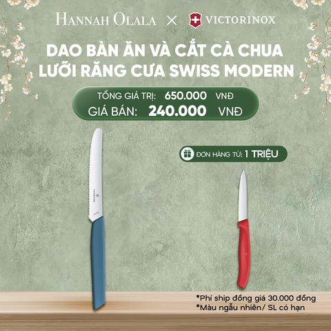  DEAL30: DAO BÀN ĂN VÀ CẮT CÀ CHUA LƯỠI RĂNG CƯA SWISS MODERN 