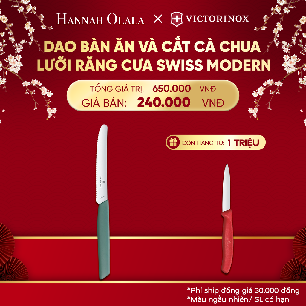  DEAL30: DAO BÀN ĂN VÀ CẮT CÀ CHUA LƯỠI RĂNG CƯA SWISS MODERN 