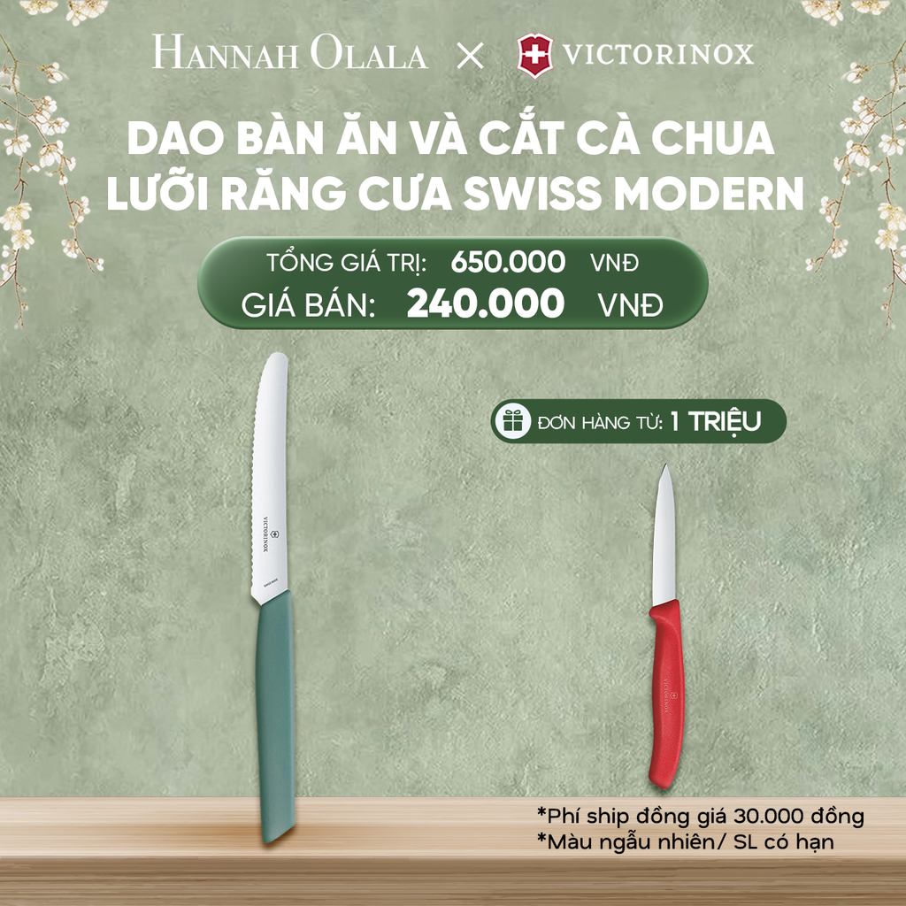  DEAL30: DAO BÀN ĂN VÀ CẮT CÀ CHUA LƯỠI RĂNG CƯA SWISS MODERN 
