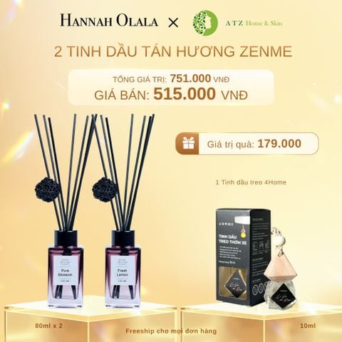  DEAL 6: MUA 2 TINH DẦU TÁN HƯƠNG ZENME (CHỌN THÊM MÙI NOTE TRONG GHI CHÚ) 