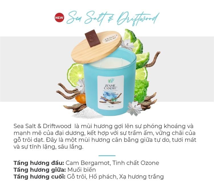  DEAL 9: MUA 2 NẾN LY MÀU ZENME CANDLE 370G GIÁ GIẢM CÒN 1.130.000Đ TẶNG 1 NẾN LY LỤC GIÁC SÁP ĐẬU NÀNH YANKEE CANDLE TRỊ GIÁ 449.000Đ
(CHỌN THÊM MÙI NOTE VÀO GHI CHÚ) 