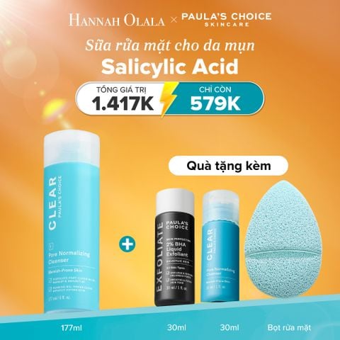  E6: DEAL 13: SỮA RỬA MẶT CHO DA MỤN VÀ THU NHỎ LỖ CHÂN LÔNG CLEAR PORE NORMALIZING CLEANSER 177ML 