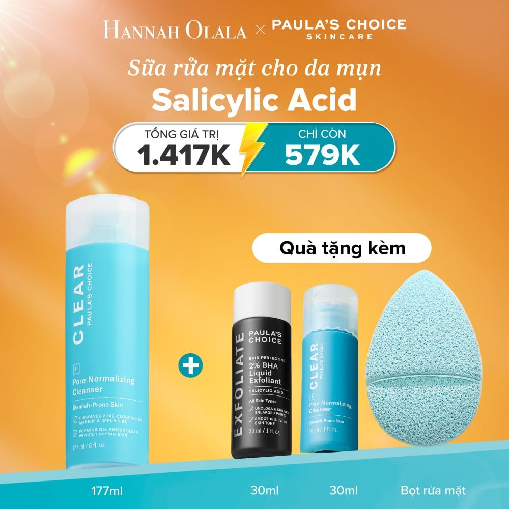  E6: DEAL 13: SỮA RỬA MẶT CHO DA MỤN VÀ THU NHỎ LỖ CHÂN LÔNG CLEAR PORE NORMALIZING CLEANSER 177ML 