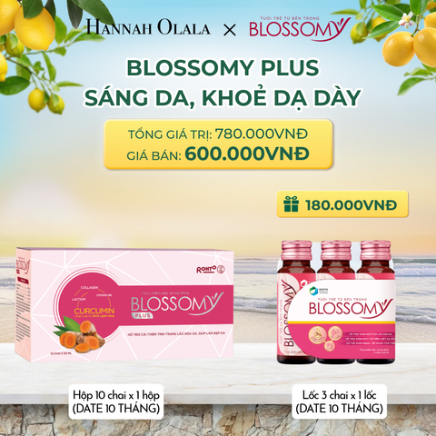  MUA 01 HỘP 10 THỰC PHẨM BẢO VỆ SỨC KHỎE BLOSSOMY PLUS - 1.000 MG COLLAGEN THỦY PHÂN (DATE 10 THÁNG) TẶNG 1 LỐC 3 THỰC PHẨM BẢO VỆ SỨC KHỎE BLOSSOMY - 50 MG COLLAGEN THỦY PHÂN (LỐC 3 DATE 10 THÁNG) (HỘP 10 CHAI X 1 HỘP & LỐC 3 CHAI X 1 LỐC) - A263 