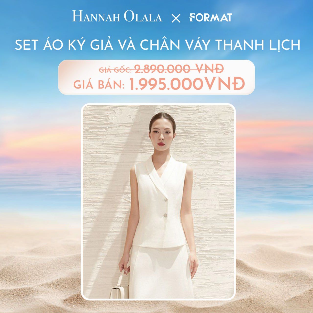  C1001_DEAL 7: SET ÁO KÝ GIẢ VÀ CHÂN VÁY THANH LỊCH FORMAT 