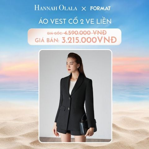  C975_DEAL 10: ÁO VEST CỔ HAI VE LIỀN 