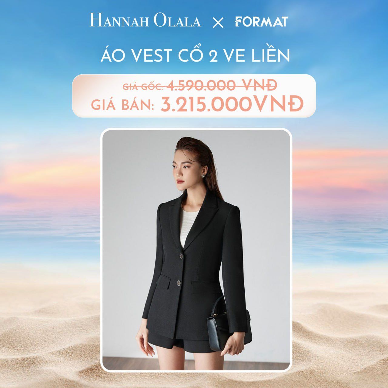  C975_DEAL 10: ÁO VEST CỔ HAI VE LIỀN 