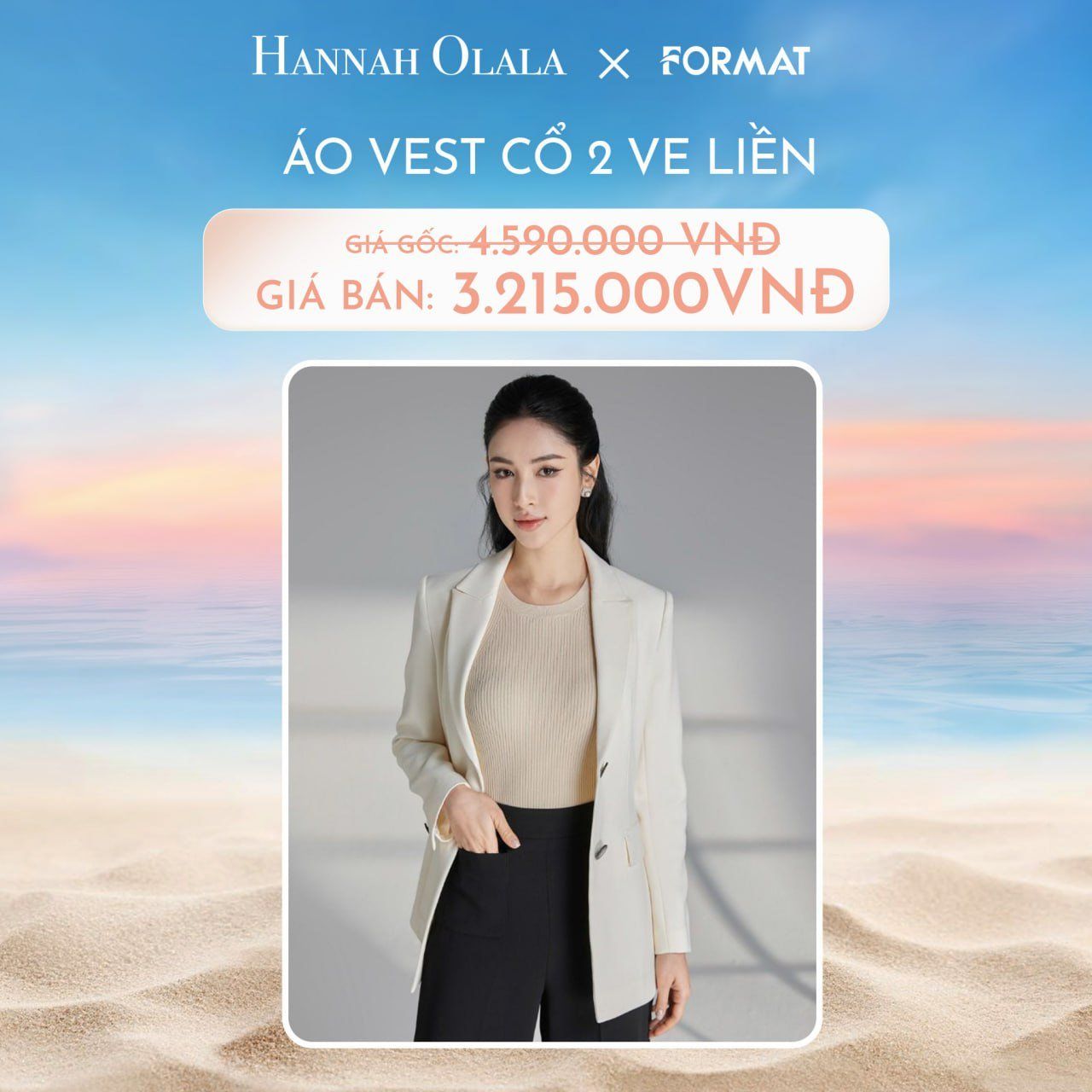 C975_DEAL 10: ÁO VEST CỔ HAI VE LIỀN 