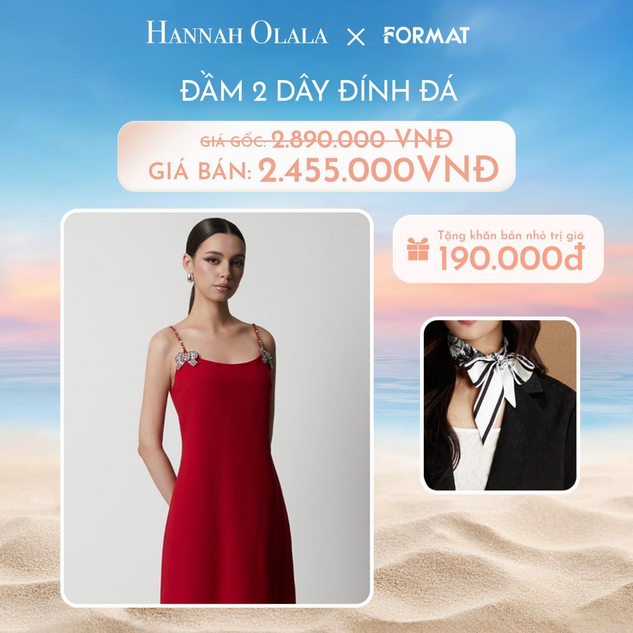  C1011_DEAL 9: ĐẦM HAI DÂY ĐÍNH ĐÁ 