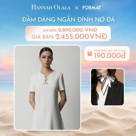  C1005_DEAL 8: ĐẦM DÁNG NGẮN ĐÍNH NƠ ĐÁ 