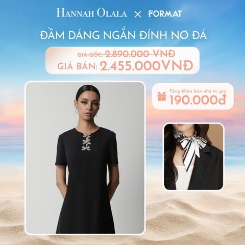  C1005_DEAL 8: ĐẦM DÁNG NGẮN ĐÍNH NƠ ĐÁ 