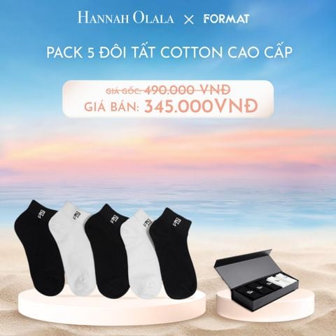  C991_DEAL 4: PACK 5 ĐÔI TẤT COTTON CAO CẤP FORMAT 