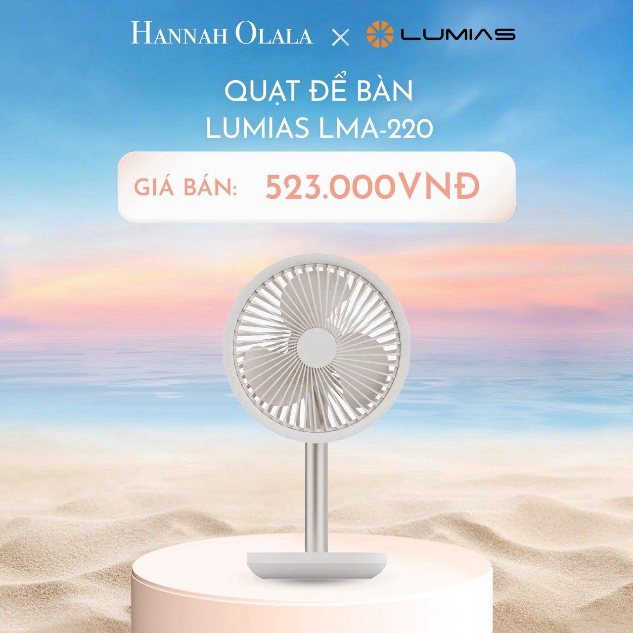  C586_DEAL 10: QUẠT ĐỂ BÀN LUMIAS LMA-220 