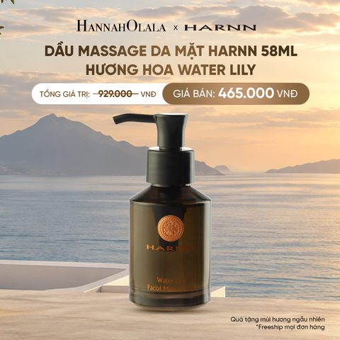  DẦU MASSAGE DA MẶT HARNN 58ML HƯƠNG HOA WATER LILY - GIÚP THƯ GIÃN LÀN DA 