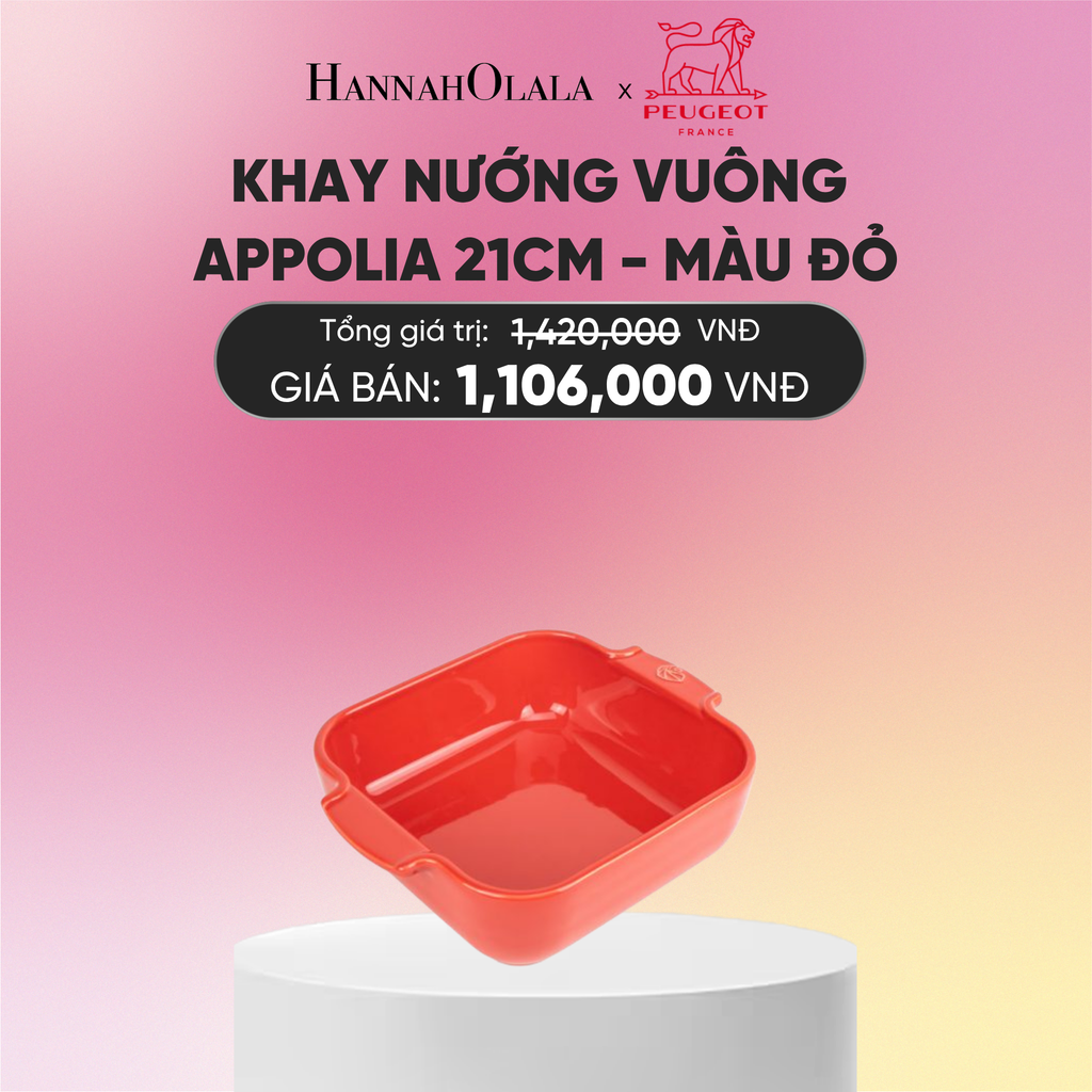  KHAY NƯỚNG VUÔNG APPOLIA 21CM 
