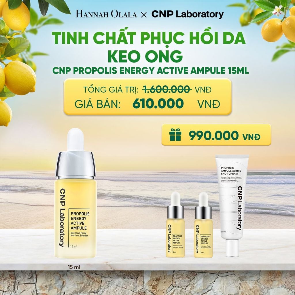  TINH CHẤT PHỤC HỒI DA KEO ONG CNP PROPOLIS ENERGY ACTIVE AMPULE 15ML - A28 