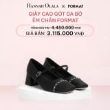  E149_DEAL 10: GIÀY CAO GÓT DA BÒ ÊM CHÂN CÓ QUAI ĐEO 