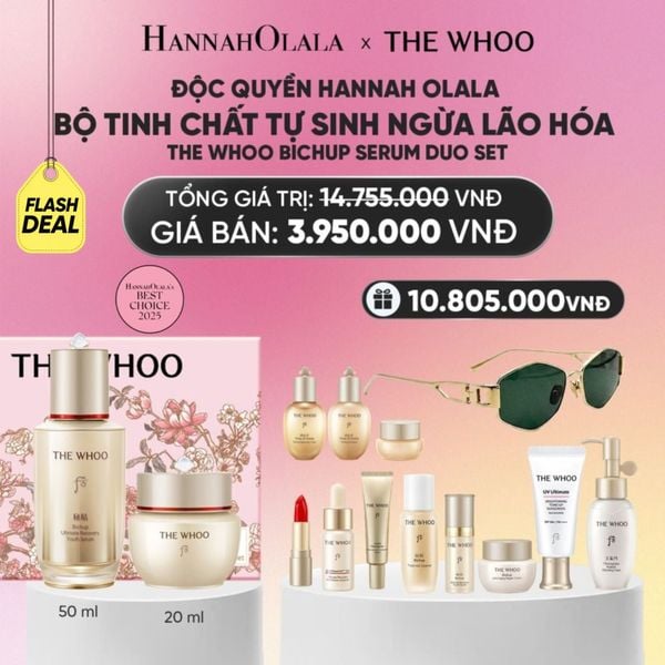  ĐỘC QUYỀN HANNAH OLALA - BỘ TINH CHẤT TỰ SINH NGỪA LÃO HÓA THẾ HỆ THỨ 4 THE WHOO BICHUP ULTIMATE RECOVERY YOUTH SERUM DUO SPECIAL SET_ A161 