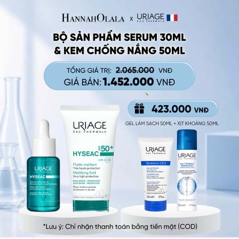  BỘ SẢN PHẨM SERUM 30ML & KEM CHỐNG NẮNG 50ML URIAGE HYSEAC CHO DA DẦU MỤN 