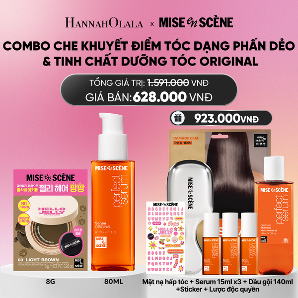  COMBO PHẤN DẺO CHE KHUYẾT ĐIỂM TÓC PANG PANG 8G & TINH CHẤT DƯỠNG TÓC MISE EN SCÈNE PERFECT SERUM ORIGINAL 80ML - [COMBO EXCLUSIVE]_A1000 