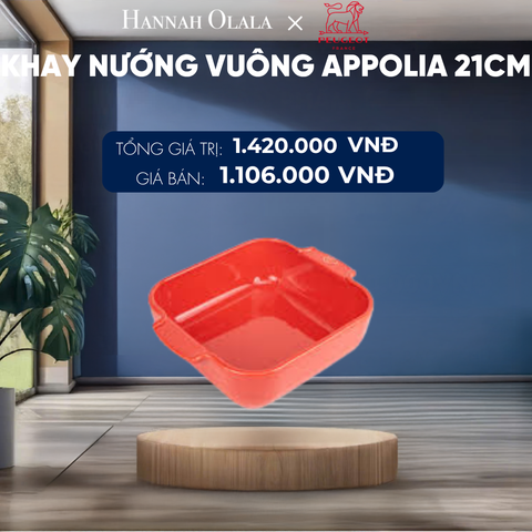  KHAY NƯỚNG VUÔNG APPOLIA 21CM 