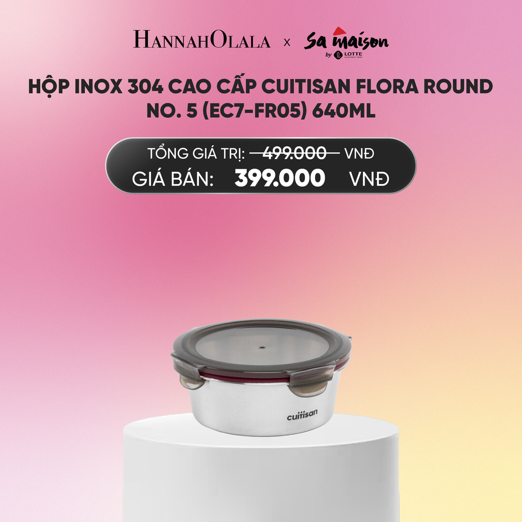  DEAL 14: HỘP INOX 304 CAO CẤP CUITISAN FLORA ROUND_A593 