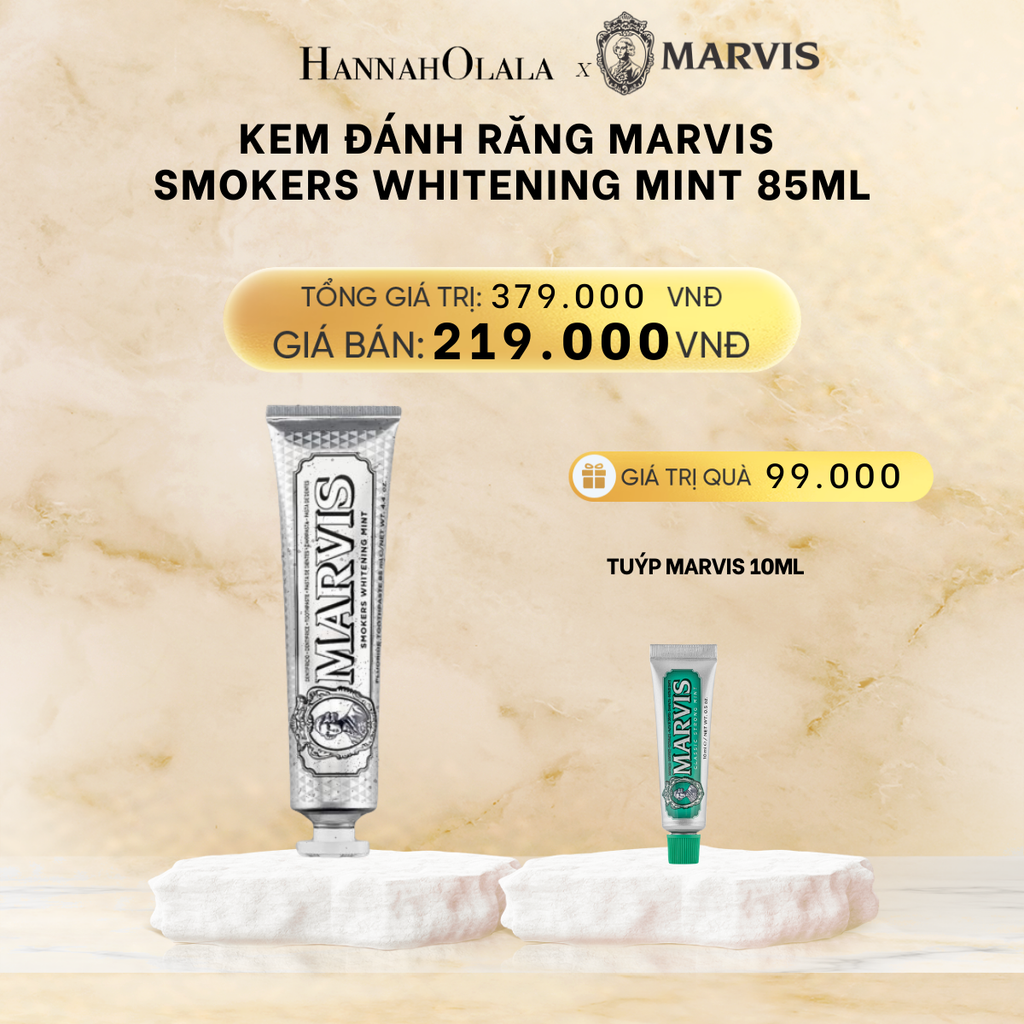  DEAL 3: KEM ĐÁNH RĂNG MARVIS TUÝP FULLSIZE 75/85ML TRẮNG RĂNG THƠM MIỆNG 
