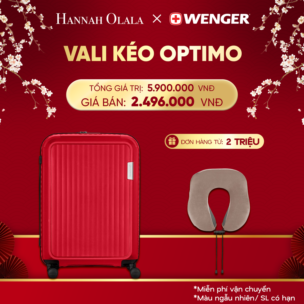  DEAL24: VALI KÉO OPTIMO SIZE ĐẠI M
*Tặng kèm gối cổ Wenger 