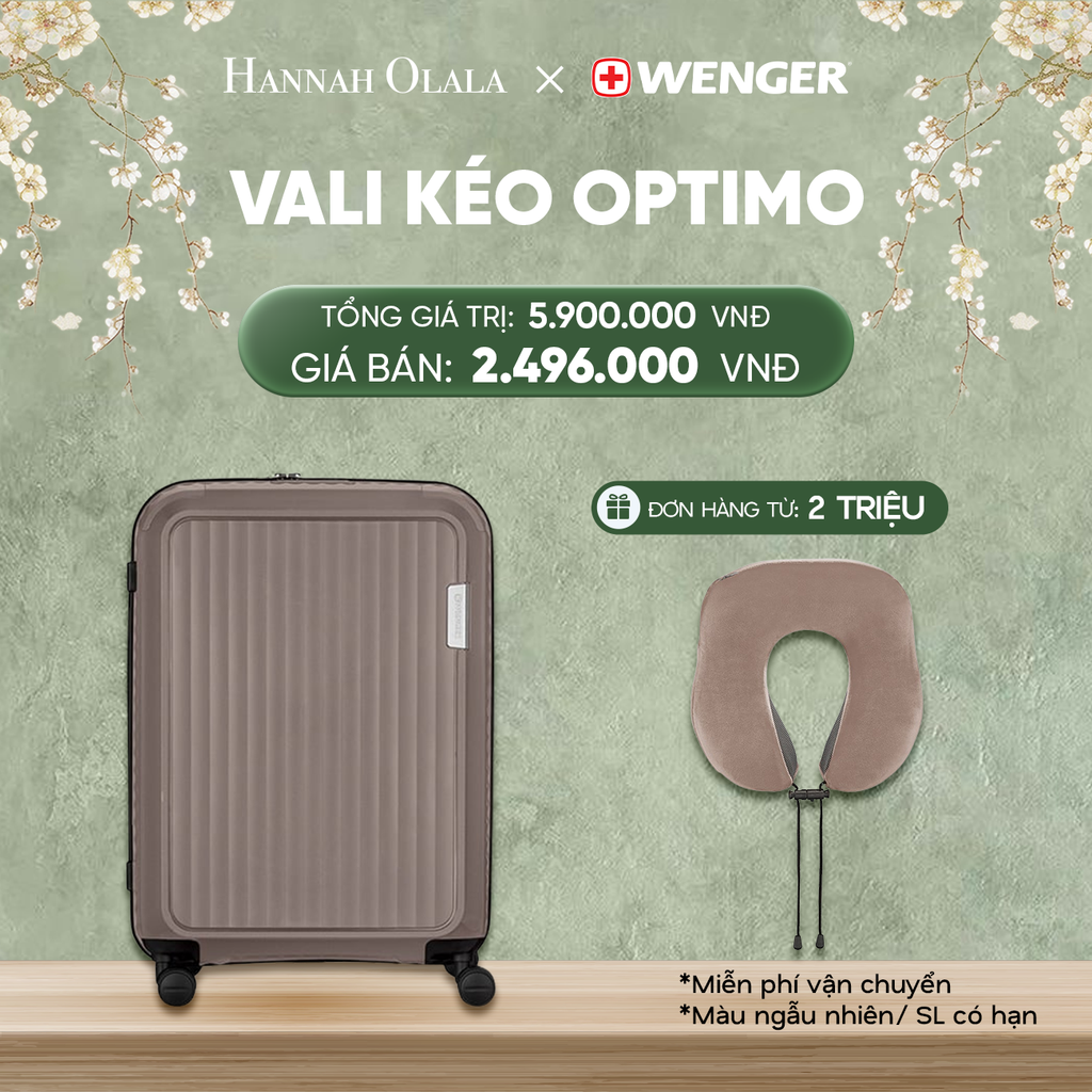  DEAL24: VALI KÉO OPTIMO SIZE ĐẠI M
*Tặng kèm gối cổ Wenger 