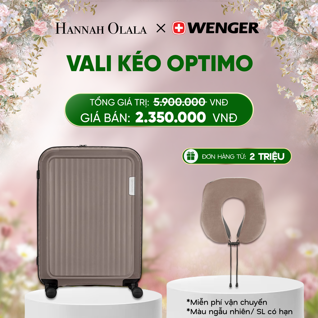  E173_DEAL24: VALI KÉO OPTIMO SIZE TRUNG M *TẶNG KÈM GỐI CỔ WENGER 