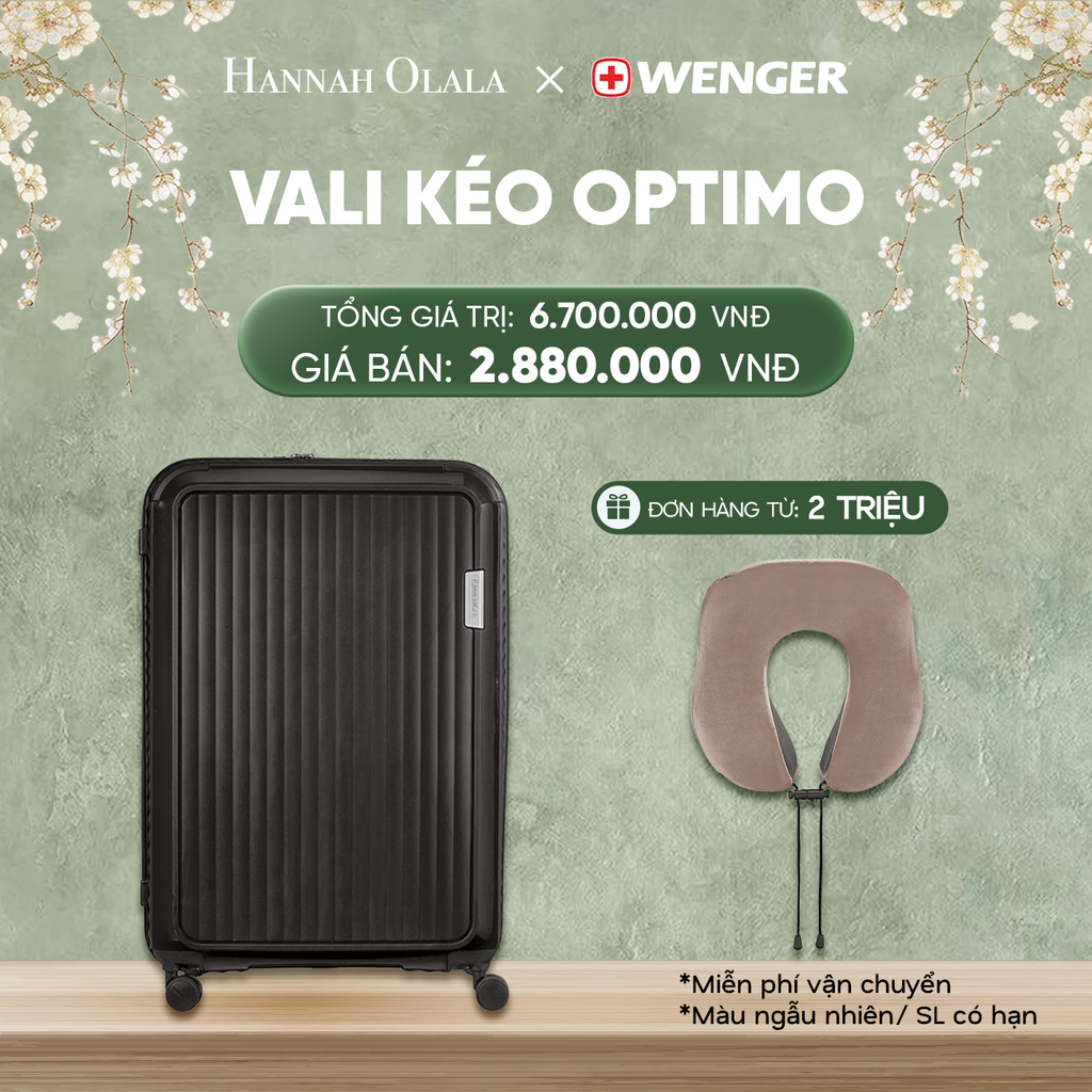  DEAL25: VALI KÉO OPTIMO SIZE ĐẠI L
*Tặng kèm gối cổ Wenger 