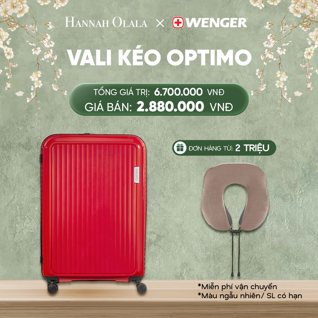  DEAL25: VALI KÉO OPTIMO SIZE ĐẠI L
*Tặng kèm gối cổ Wenger 